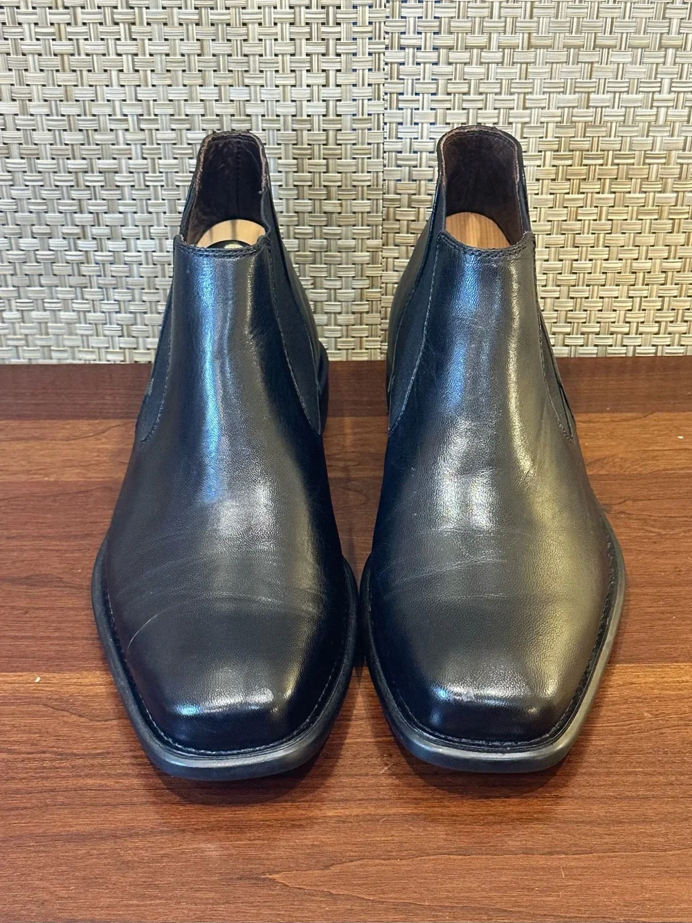 Johnston & Murphy Macomb Black Leather Chelsea Boots J&M FLEX 9.5 M Brazil
